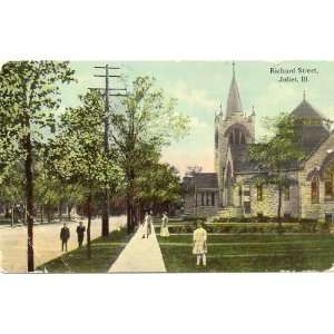   Vintage Postcard   Richard Street   Joliet Illinois 
