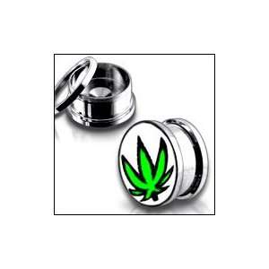  SS Screw Fit Logo Ear Tunnel Piercing Jewelry Jewelry