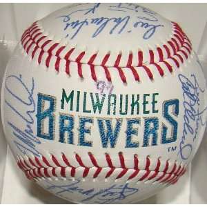 1997 Milwaukee Brewers Team 26 SIGNED Baseball  Sports 