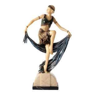  Ukm Gifts Art Deco Sculpture Lady Charlotte Scarf Dancer 