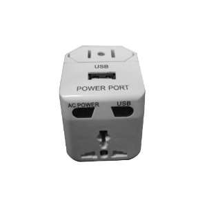 All in One Travel Power Plug Adapter with USB for US, UK, EU, AU, WA4U