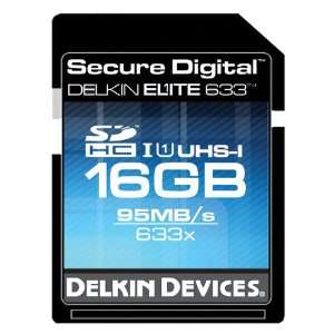  Delkin 16 GB Elite 633X SDHC UHS I Memory Card 