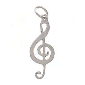   Silver Charm Sleek Music Note G Clef 26mm Arts, Crafts & Sewing