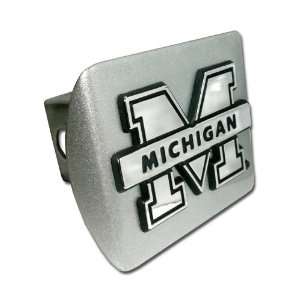  University of Michigan Wolverines Brushed Silver with 