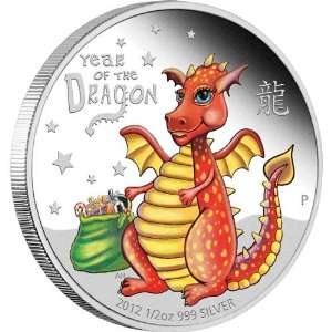   50ct 1/2Oz Silver Coin Limited Collector Edition Box Set Baby Dragon