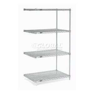  54H Nexel Chrome Wire Shelving Add On   60W X 36D