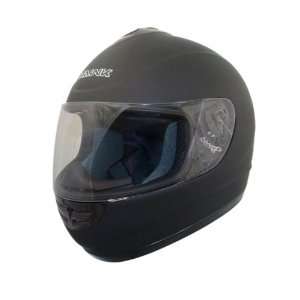  HAWK Flat Black Solid Full Face Motorcycle Helmet 