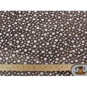  Minky Cuddle Dots Print   Bubble DOT Brown / 60 / Sold By 