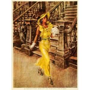  High Yaller Harlem New York Yellow Dress Hat Black Americana Fashion 