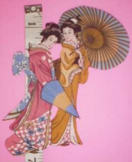 JAPANESE GEISHA PARASOL FABRIC CUT IRON ON APPLIQUE #7  
