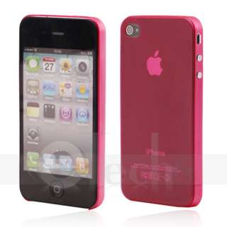 Clear Ultra Thin 0.3mm Hard Case for iPhone 4 4G Pink  