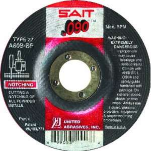 United Abrasives/SAIT 20909 Type 27 A60S 9 Inch by .090 Inch by 7/8 