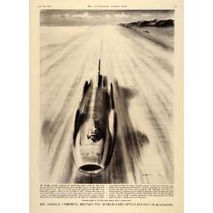  1964 Donald Campbell Bluebird CN7 Race Car Racing Print 
