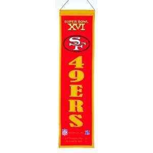  NFL San Francisco 49ers Super Bowl XVI Banner Sports 