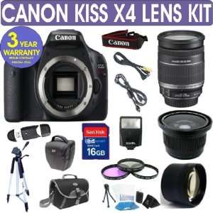  Canon Rebel KISS X4 + Canon 18 200mm IS Lens + .40x 