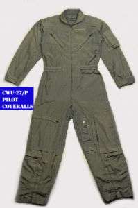 Nomex OD CWU 27/P Pilot Flight Suit Coveralls  