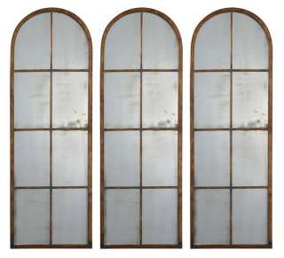 NEW Distressed Arch WALL MIRROR Arched Windowpane  