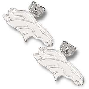  LogoArt Denver Broncos Sterling Silver Post Earrings 