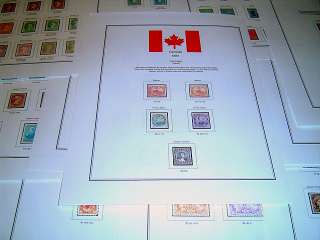 Canada 1 84 Color Stamp Album Pages   