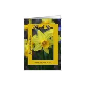  Donation   Thank You, Daffodil Flower By Su z Card Health 