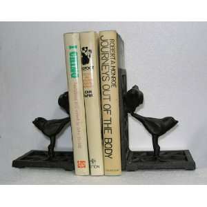  Cast Iron Birds on a Branch Bookend Set