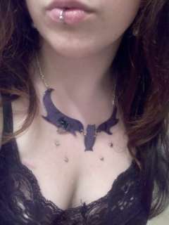 Bat Halloween Steampunk Necklace Antique Gothic  