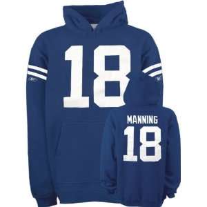  Peyton Manning Blue Reebok Jersey Name and Number Hooded 