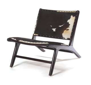 Black and White Cowhide Modern Occasional Chair  