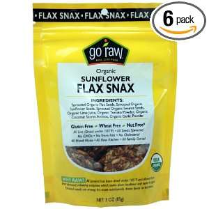 Freeland Flax Snax, Sunflower, 3 Ounce Bags (Pack of 6)  