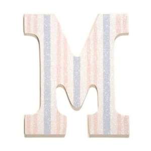  Pink & Blue Stripe Glitter Wall Letters 