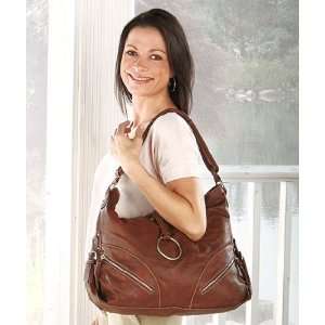  Fashion Hobo Brown Faux Leather Bag 