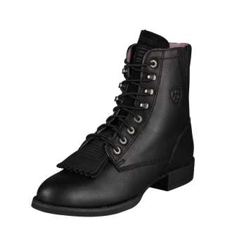 Ariat Western Boots Womens Heritage Lacer II Black Deertan 10002145 
