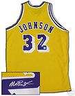 LAKERS MAGIC JOHNSON AUTHENTIC SIGNED AWAY JERSEY PSA/DNA #3A62463 