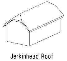 Jerkinhead Roof Consists of a Gable Roof with a truncated Hip Roof 