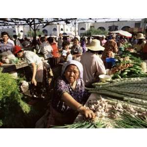  Vegetable Seller, Osh Bazaar, Bishkek, Kyrgyzstan, Central 