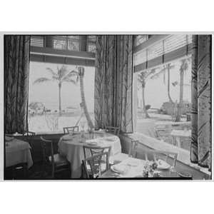 Photo Caribbean Hotel, Miami Beach, Florida. Dining room corner window 