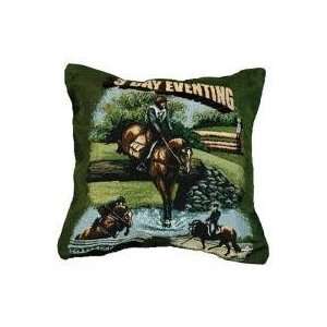  3 Day Eventing Horses Equestrian Decorative Throw Pillow 