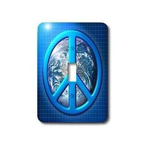 Potpourri   Peace On Earth large blue peace sign over the planet earth 