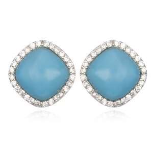  Cushion Shape Turquoise Earring CHELINE Jewelry