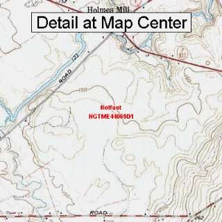  USGS Topographic Quadrangle Map   Belfast, Maine (Folded 