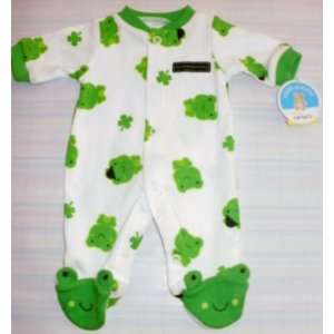  Carters Sleep & Play Pajamas   Frog Print  Preemie Baby