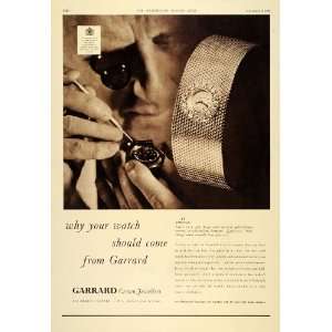 1961 Ad Garrard Crown Jewellers London Omega Watch   Original Print Ad