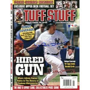  Johnny Damon Autographed Tuff Stuff Magazine Cover   June 