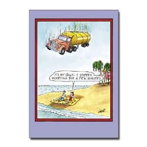  Stopped Worrying   Risque Cartoon Birthday Greeting Card 