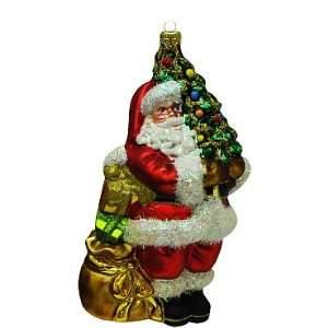 Christmas Tree Ornament   Santa Claus with Gift Bag and 