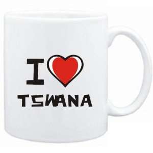  Mug White I love Tswana  Languages