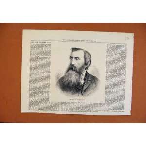   Late Mr Charles Lucy C1873 From London News Old Print
