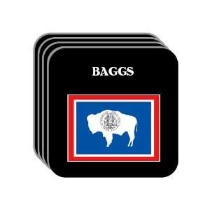  US State Flag   BAGGS, Wyoming (WY) Set of 4 Mini Mousepad 