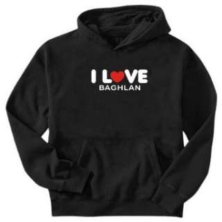    Sweatshirt Black  I Love Baghlan  Afghanistan City Clothing