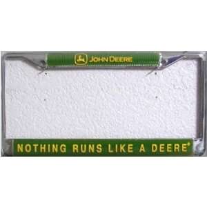  John Deere Chrome Green Yellow License Plate Frame 